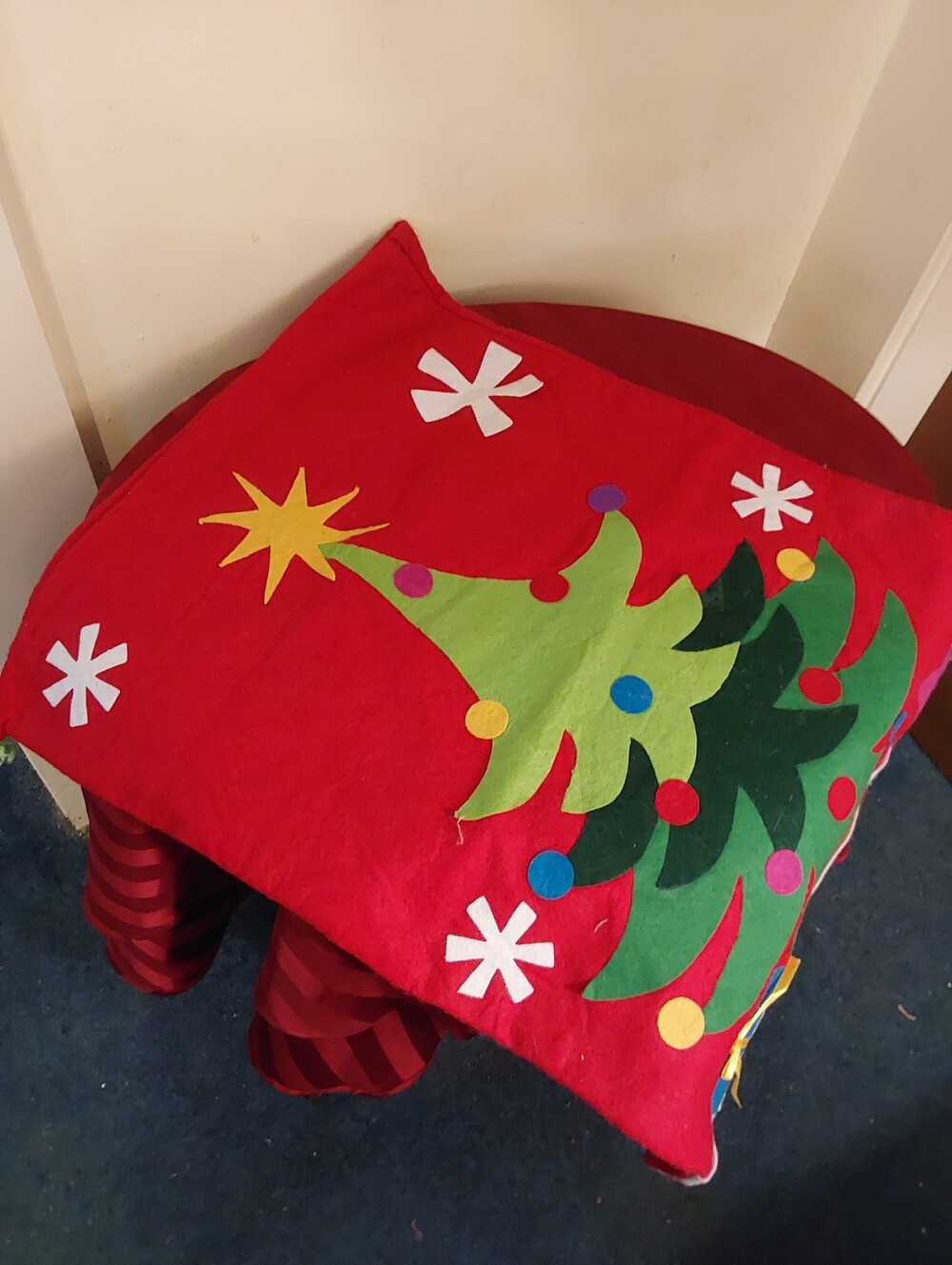 Hand-sewn Christmas Sack For Santa's Gifts, Large Felt Gifts Bag - Picture 2 of 5